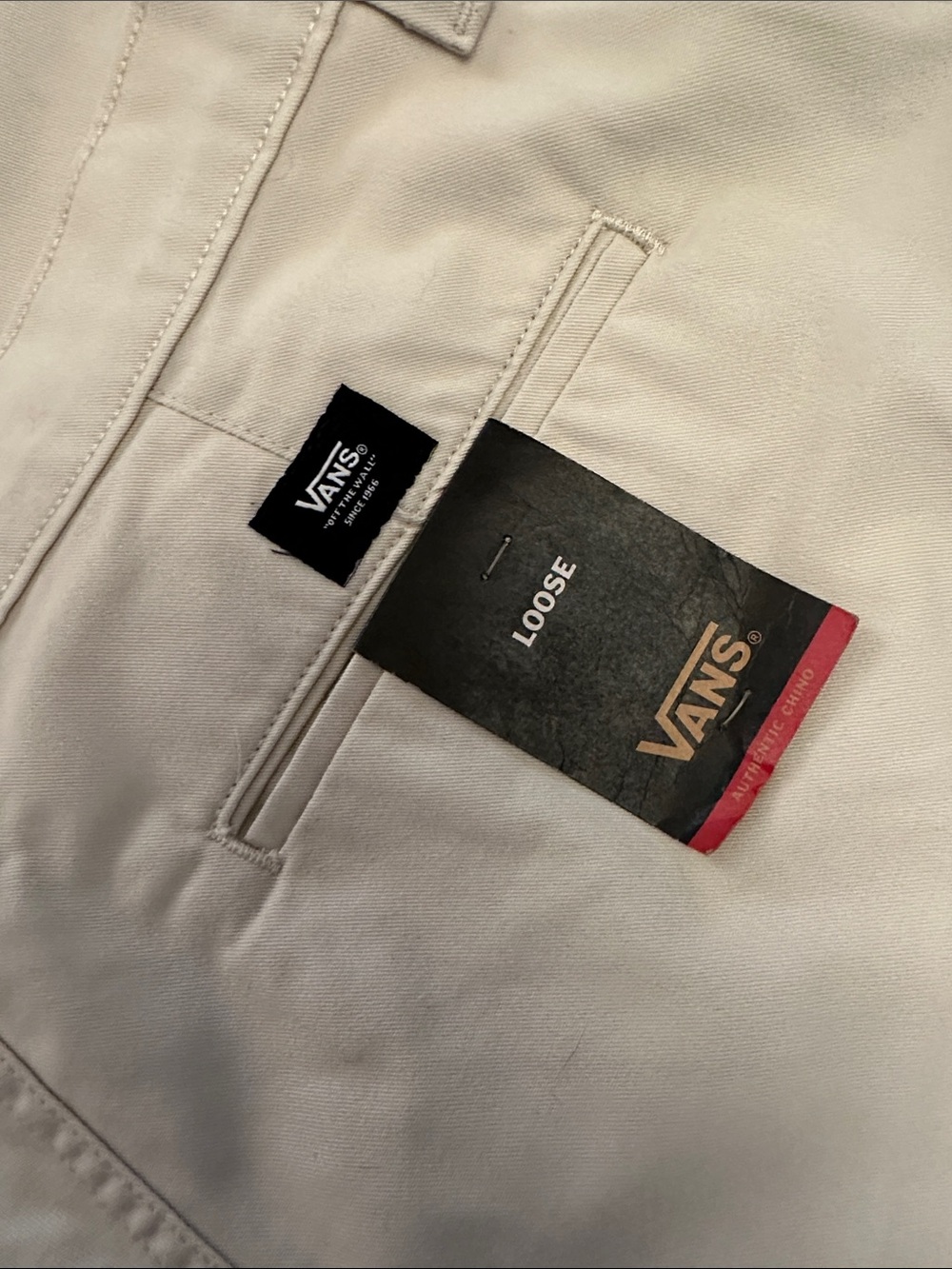 ✔️H BNWT MENS LOOSE FIT AUTHENTIC CHINO PANTS IN OATMEAL - Picture 5 of 5